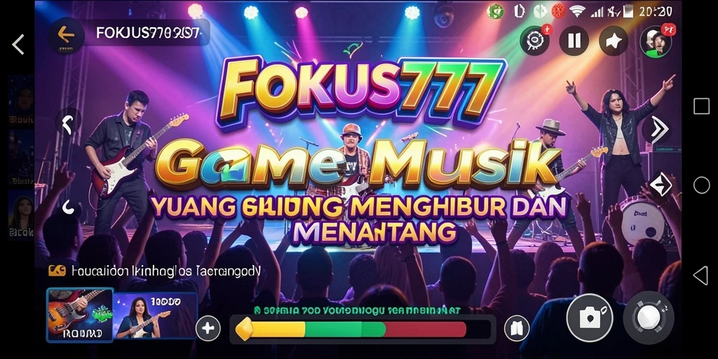 Screenshot gameplay menarik FOKUS777 dengan irama musik.
