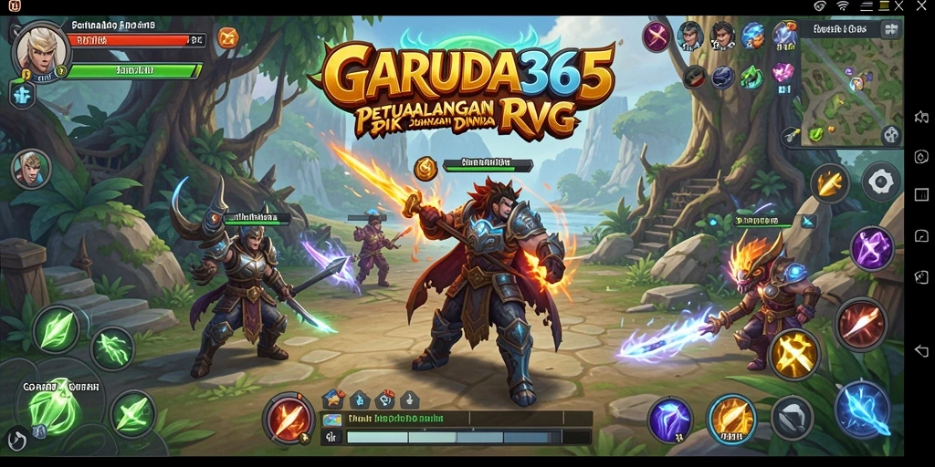 Tampilan menakjubkan dari gameplay RPG yang seru di GARUDA365.