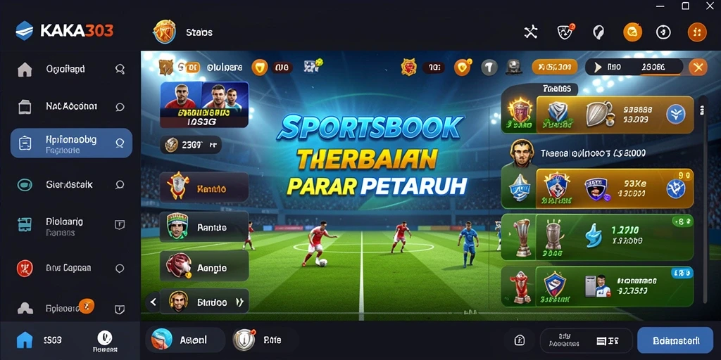 Tampilan menarik dari aplikasi KAKA303 saat bertaruh pada olahraga.