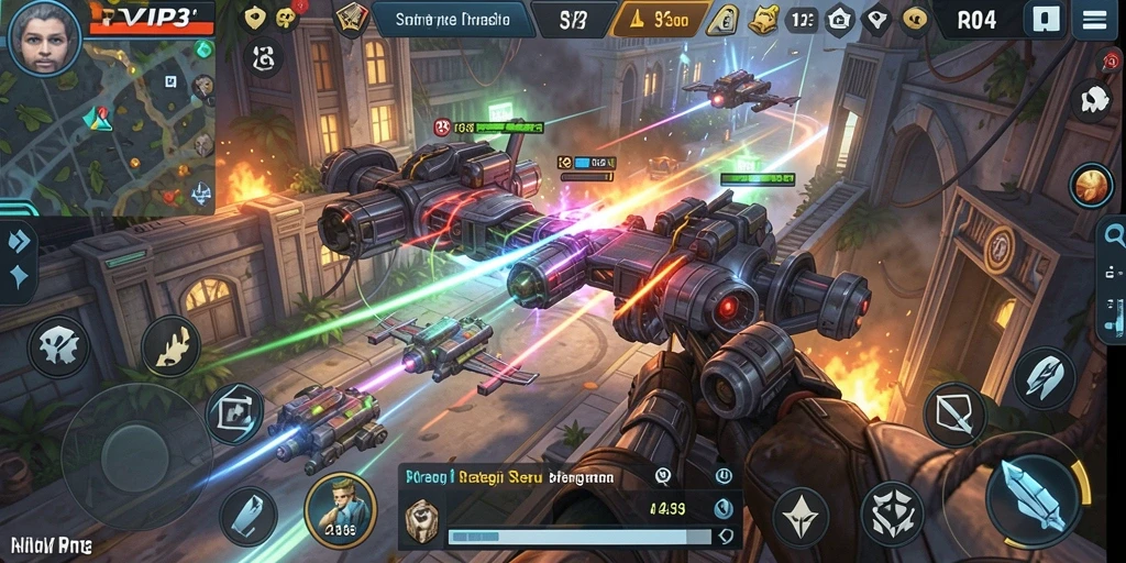 Tampilan gameplay yang mendebarkan dari RVIP3 dengan elemen strategi.