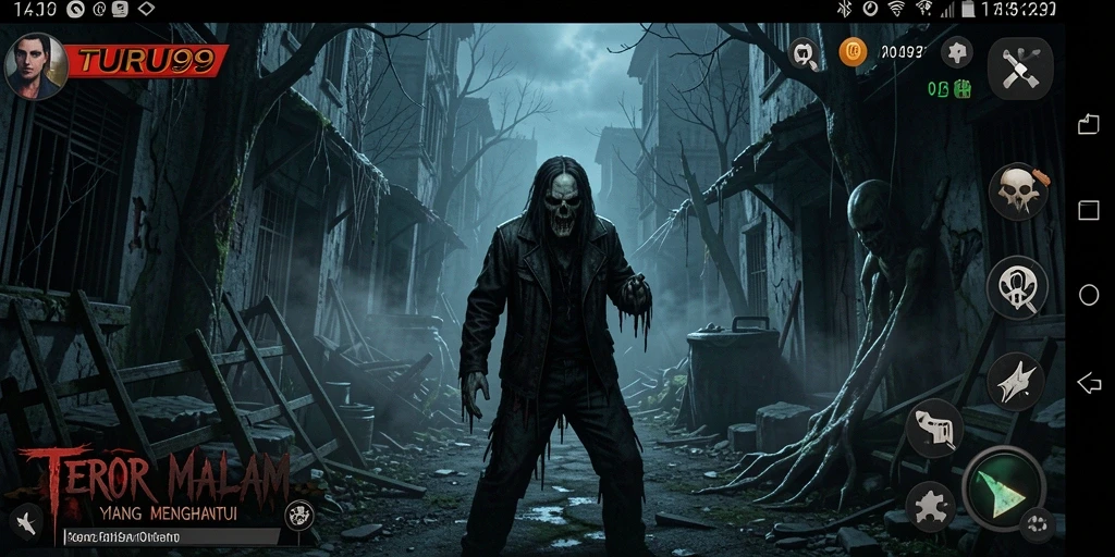 Screenshot gameplay TURU99 menampilkan suasana mencekam yang menghantui.